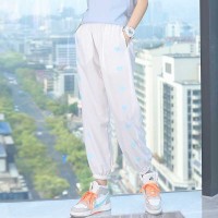 1099#冰丝女童裤子大童装夏季薄款防蚊裤运动2024新款儿童夏装