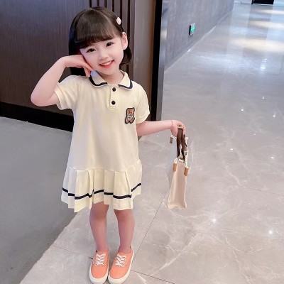 <!--女童jk套装夏季学院风宝宝儿童裙子夏装小女孩衣服童装polo连衣裙-->